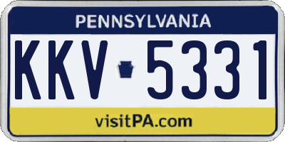 PA license plate KKV5331