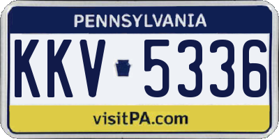 PA license plate KKV5336