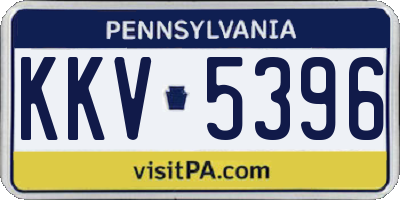 PA license plate KKV5396