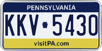 PA license plate KKV5430