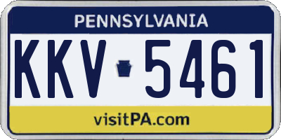PA license plate KKV5461
