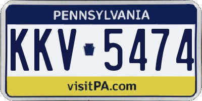 PA license plate KKV5474