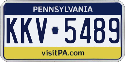 PA license plate KKV5489