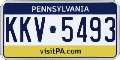 PA license plate KKV5493