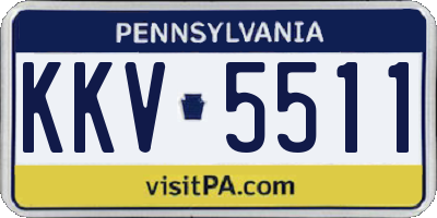 PA license plate KKV5511