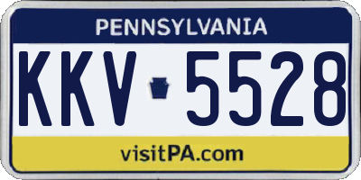 PA license plate KKV5528
