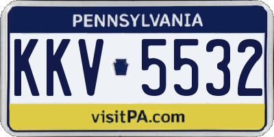 PA license plate KKV5532