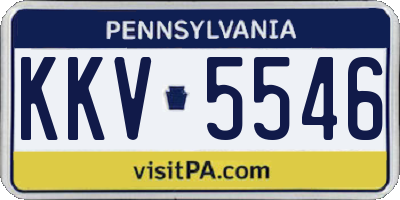 PA license plate KKV5546