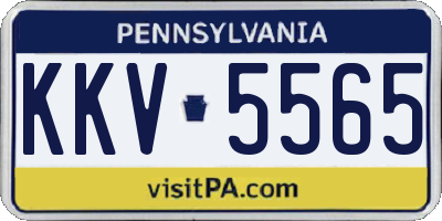 PA license plate KKV5565
