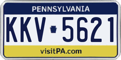 PA license plate KKV5621