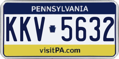 PA license plate KKV5632
