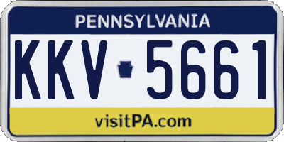 PA license plate KKV5661