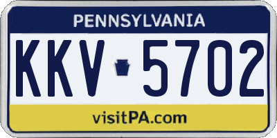 PA license plate KKV5702