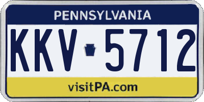 PA license plate KKV5712