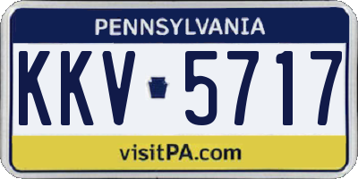 PA license plate KKV5717