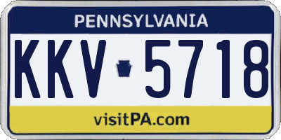 PA license plate KKV5718