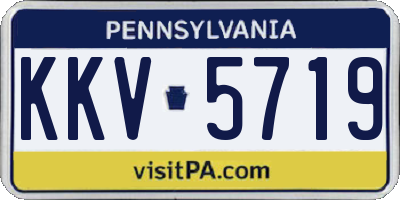 PA license plate KKV5719