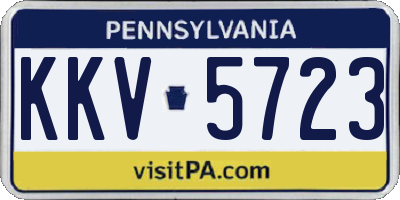 PA license plate KKV5723