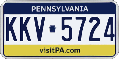 PA license plate KKV5724