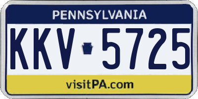 PA license plate KKV5725