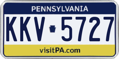 PA license plate KKV5727