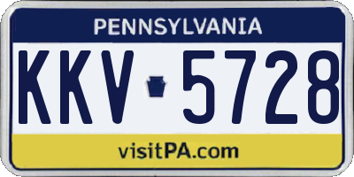 PA license plate KKV5728