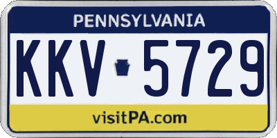 PA license plate KKV5729