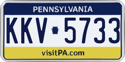 PA license plate KKV5733