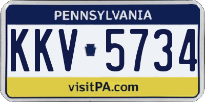 PA license plate KKV5734