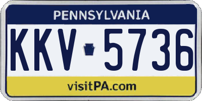 PA license plate KKV5736