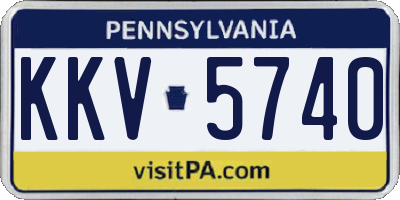 PA license plate KKV5740