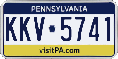 PA license plate KKV5741