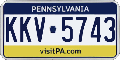 PA license plate KKV5743