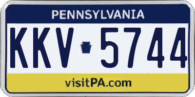 PA license plate KKV5744