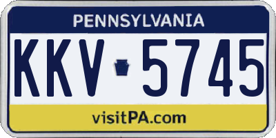 PA license plate KKV5745