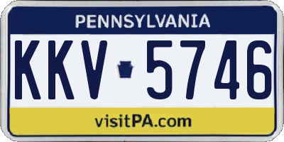 PA license plate KKV5746