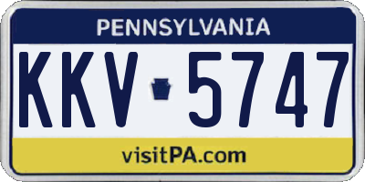PA license plate KKV5747