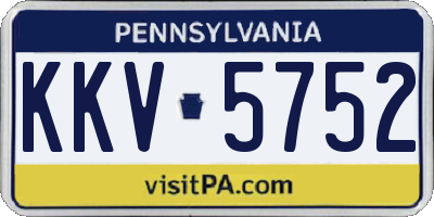 PA license plate KKV5752