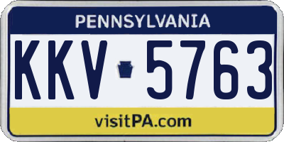 PA license plate KKV5763