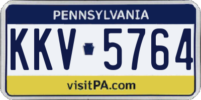 PA license plate KKV5764