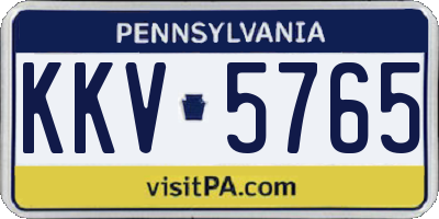 PA license plate KKV5765
