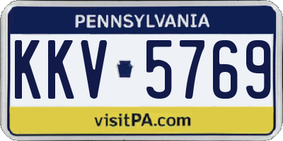 PA license plate KKV5769