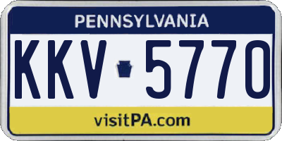 PA license plate KKV5770