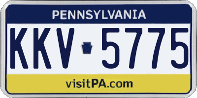 PA license plate KKV5775