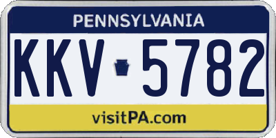 PA license plate KKV5782