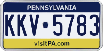PA license plate KKV5783