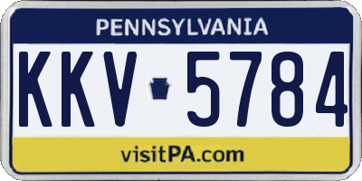 PA license plate KKV5784