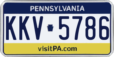 PA license plate KKV5786