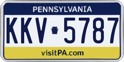 PA license plate KKV5787