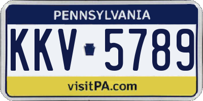 PA license plate KKV5789